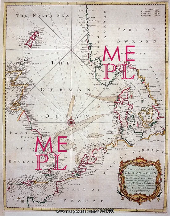  : 18th century Map of the German Ocean