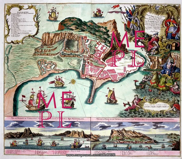  : 18th century Map of Gibraltar