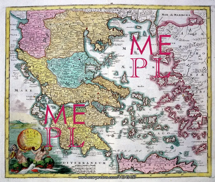  : 18th century Map of Greece (Graecia Nova)