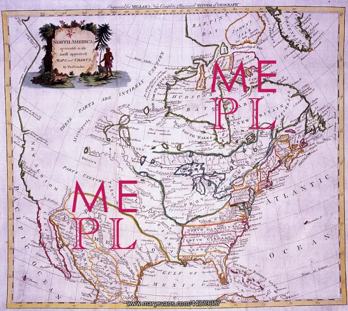  : 18th century Map of North America