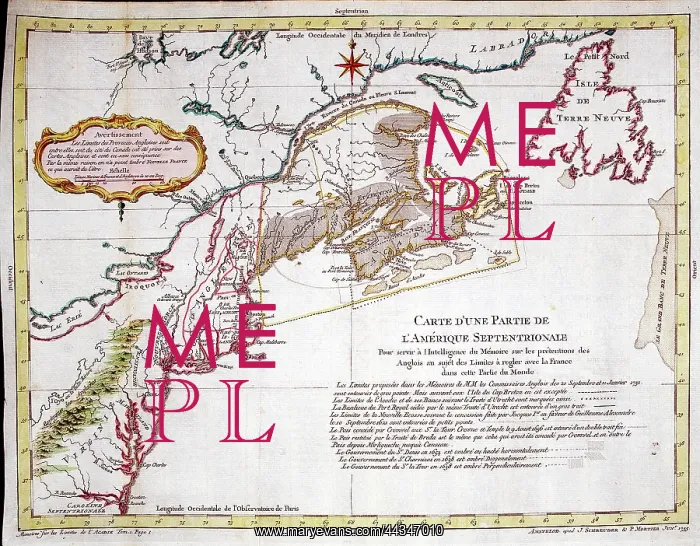 : 18th century Map of North America : 18th century Map of North America
