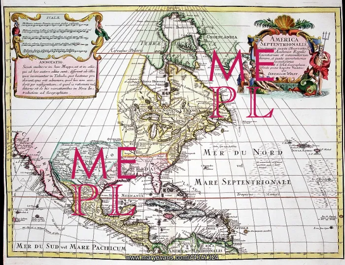  : 18th century Map of North America - Septentrionale