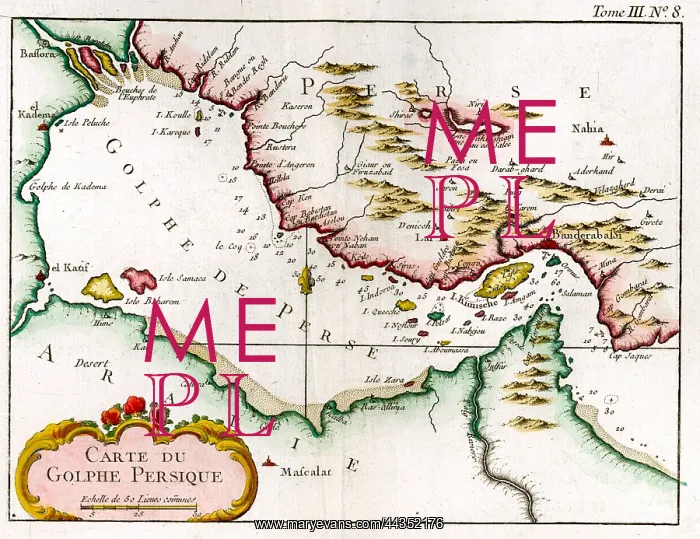  : 18th century Map of the Persian Gulf