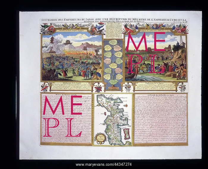  : 18th century Map with the succession of Emperors of Japan