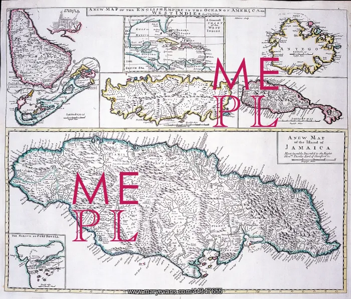 : 18th century Map of the West Indies and Caribbean : 18th century Map of the West Indies and Caribbean