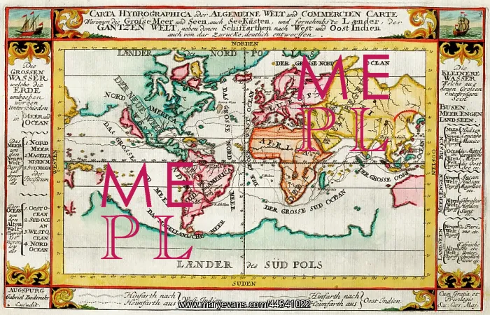  : 18th century Map of the World