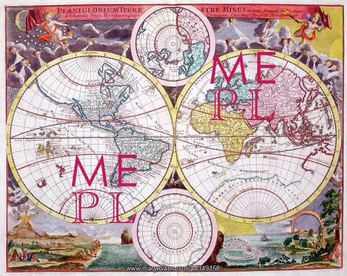  : 18th century Map of the World
