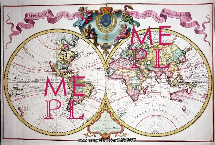  : 18th century Map of the World