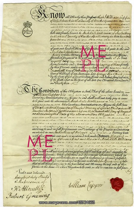 : An 18th century Mortgage Bond : An 18th century Mortgage Bond