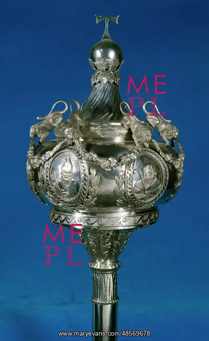 : 18th century. Processional sceptre. Silver. Cathedral Treasu : 18th century. Processional sceptre. Silver. Cathedral Treasu