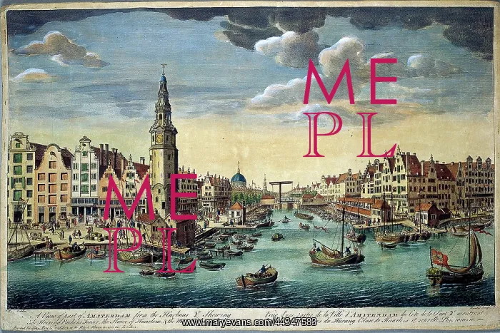 : 18th century view of Amsterdam Harbour : 18th century view of Amsterdam Harbour