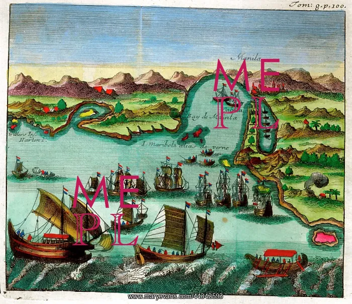 : 18th century view of Manilla, Philippines : 18th century view of Manilla, Philippines