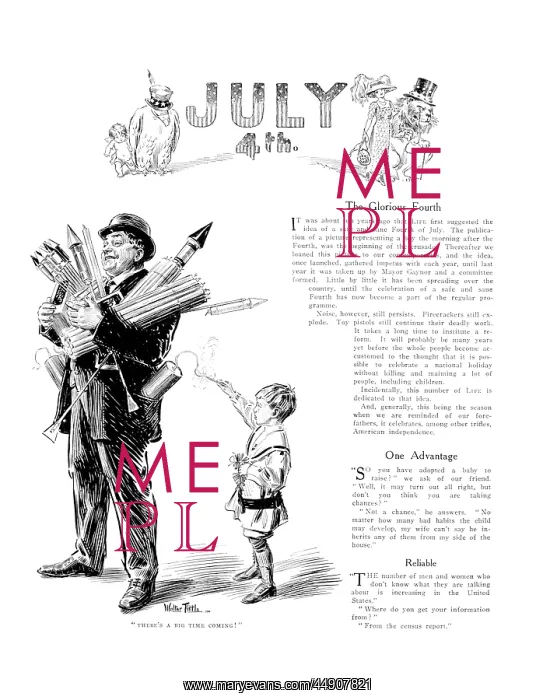: 1900s illustration fourth of july boy lighting : 1900s illustration fourth of july boy lighting
