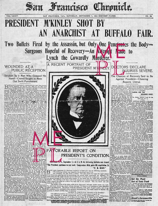 : 1901 President McKinley assassinated : 1901 President McKinley assassinated