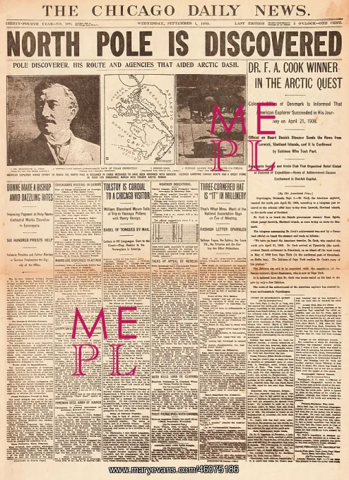: 1909 Frederick Cook reaches the North Pole : 1909 Frederick Cook reaches the North Pole