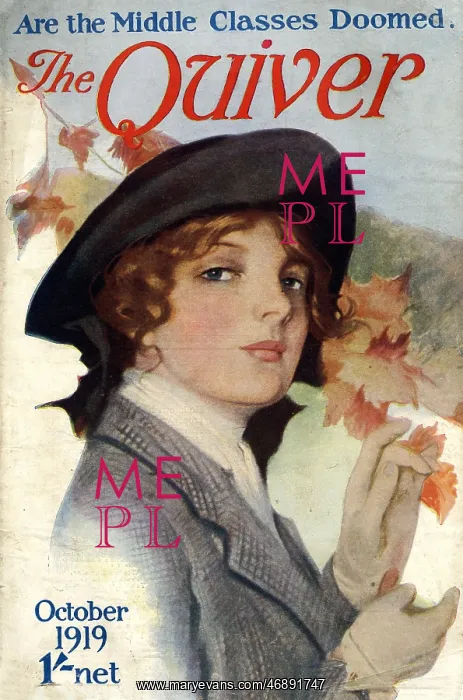: 1910s, THE QUIVER - OCTOBER 1919, Lady in : 1910s, THE QUIVER - OCTOBER 1919, Lady in