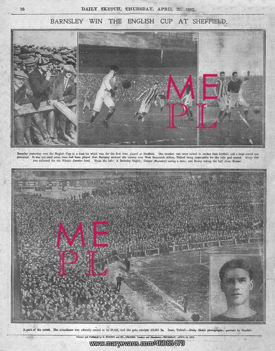  : 1912 Daily Mirror Barnsley win the FA Cup
