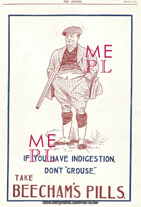 : 1913 Beechams Pills advert : 1913 Beechams Pills advert