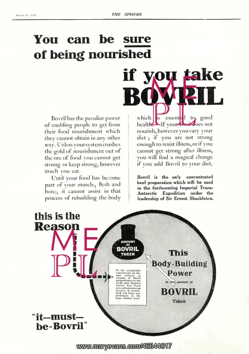 : 1914 UK Magazine Bovril Advert : 1914 UK Magazine Bovril Advert
