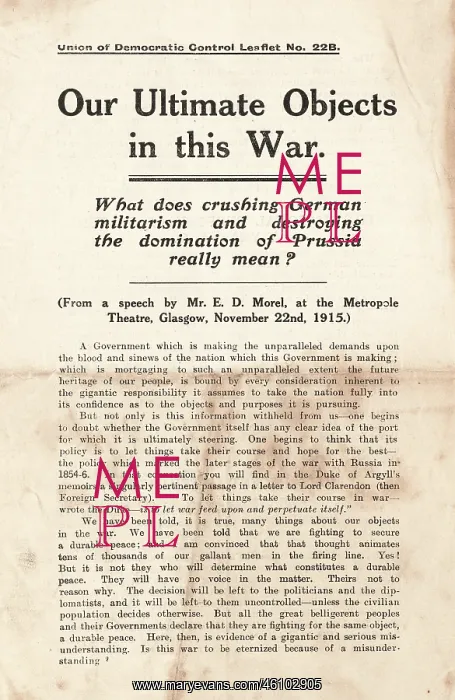 : 1915 Anti-war leaflet : 1915 Anti-war leaflet