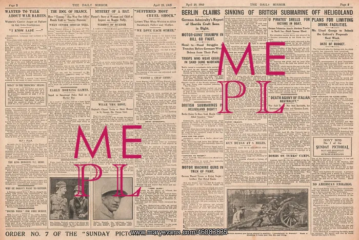 : 1915 Daily Mirror Battle for Ypres : 1915 Daily Mirror Battle for Ypres