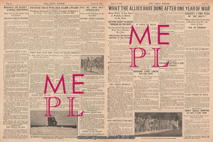 : 1915 Daily Mirror One year of war : 1915 Daily Mirror One year of war