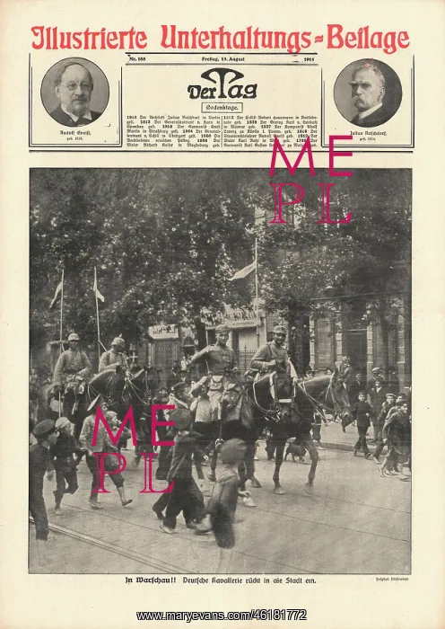 : 1915 Der Tag German troops enter Warsaw : 1915 Der Tag German troops enter Warsaw