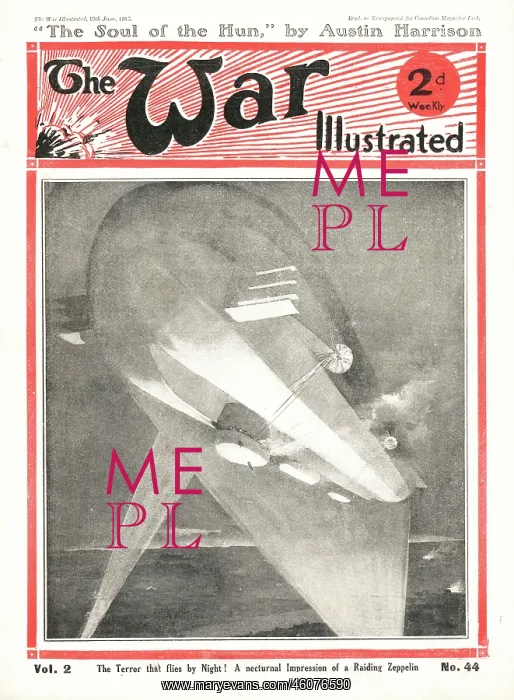 : 1915 War Illustrated Zeppelin Raid : 1915 War Illustrated Zeppelin Raid