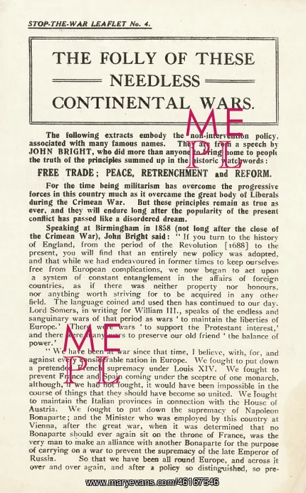 : 1916 Anti-war leaflet : 1916 Anti-war leaflet