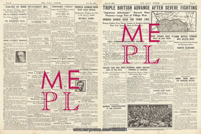: 1916 Daily Mirror Battle of the Somme : 1916 Daily Mirror Battle of the Somme