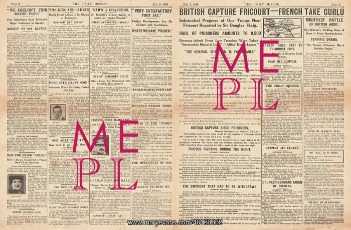 : 1916 Daily Mirror Battle of the Somme : 1916 Daily Mirror Battle of the Somme