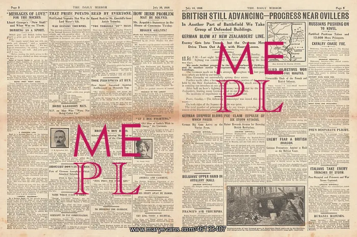 : 1916 Daily Mirror Battle of the Somme : 1916 Daily Mirror Battle of the Somme
