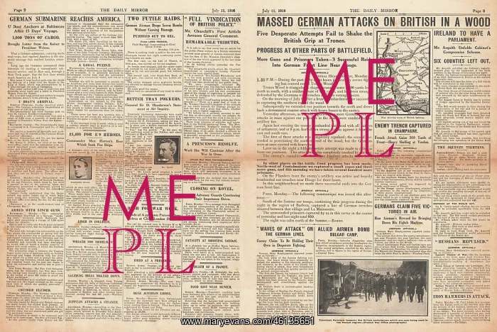 : 1916 Daily Mirror Battle of the Somme : 1916 Daily Mirror Battle of the Somme