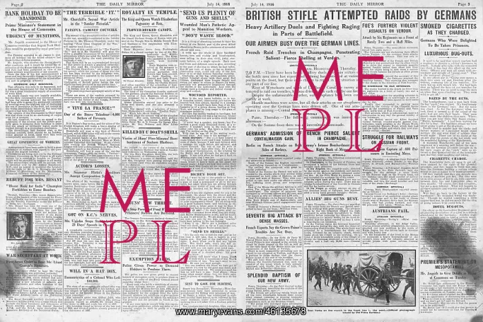 : 1916 Daily Mirror Battle of the Somme : 1916 Daily Mirror Battle of the Somme