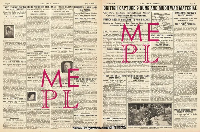 : 1916 Daily Mirror Battle of the Somme : 1916 Daily Mirror Battle of the Somme