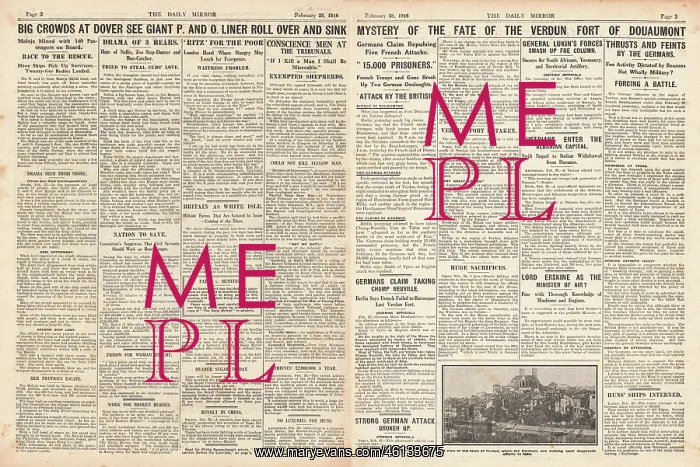 : 1916 Daily Mirror Battle of Verdun : 1916 Daily Mirror Battle of Verdun
