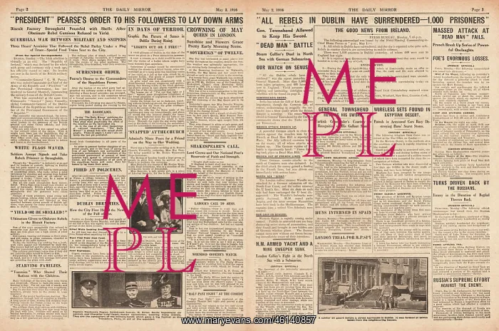 : 1916 Daily Mirror Easter Rising in Dublin : 1916 Daily Mirror Easter Rising in Dublin