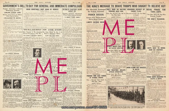 : 1916 Daily Mirror Easter Rising in Dublin : 1916 Daily Mirror Easter Rising in Dublin