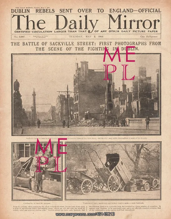 : 1916 Daily Mirror Easter Rising in Dublin : 1916 Daily Mirror Easter Rising in Dublin