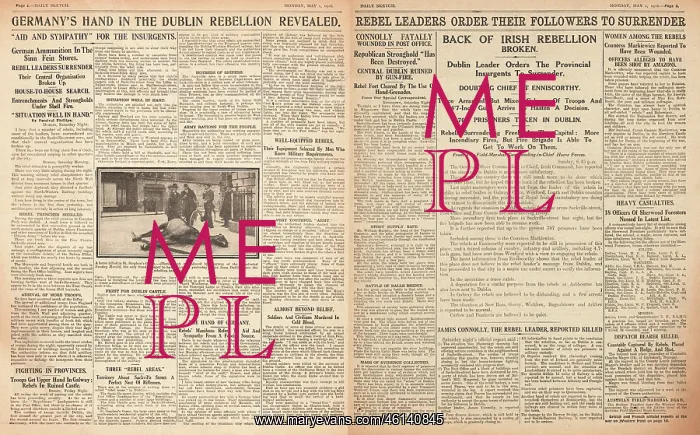 : 1916 Daily Sketch Easter Rising in Dublin : 1916 Daily Sketch Easter Rising in Dublin
