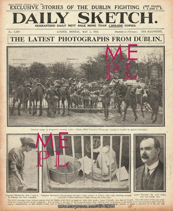  : 1916 Daily Sketch Easter Rising in Dublin