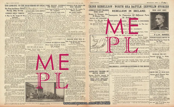 : 1916 Daily Sketch Easter Uprising : 1916 Daily Sketch Easter Uprising