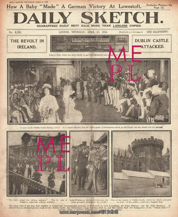 : 1916 Daily Sketch Easter Uprising : 1916 Daily Sketch Easter Uprising