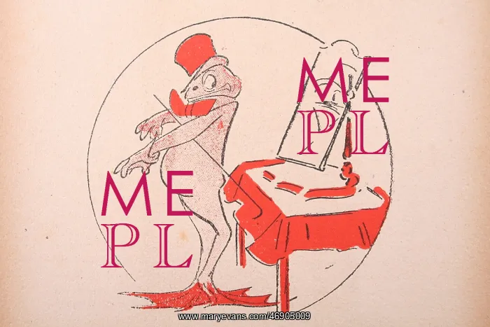 : 1916, Humorous Illustration, Frog, Top Hat : 1916, Humorous Illustration, Frog, Top Hat