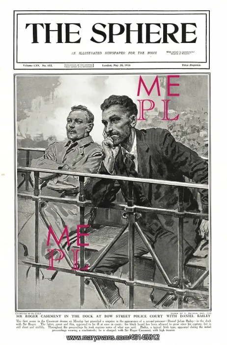 : 1916 The Sphere Roger Casement on trial : 1916 The Sphere Roger Casement on trial