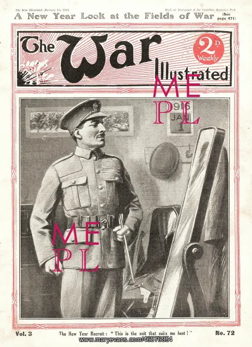 : 1916 War Illustrated The New Recruit : 1916 War Illustrated The New Recruit