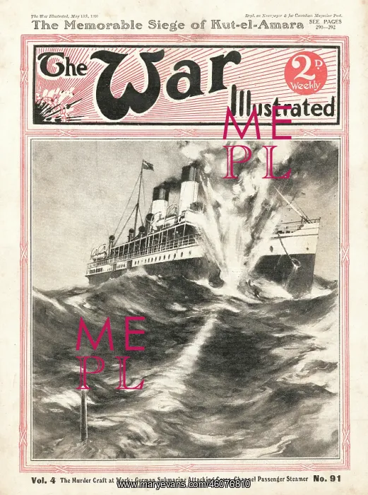 : 1916 War Illustrated U Boat Attack : 1916 War Illustrated U Boat Attack