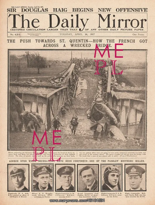 : 1917 Daily Mirror, Battle of Arras : 1917 Daily Mirror, Battle of Arras