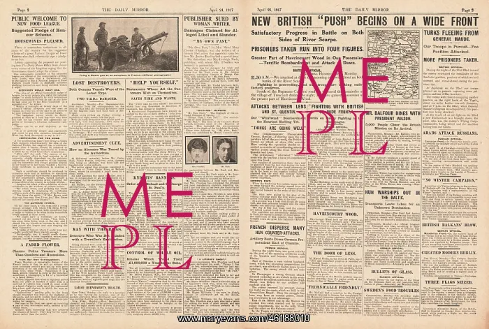 : 1917 Daily Mirror, Battle of Arras : 1917 Daily Mirror, Battle of Arras