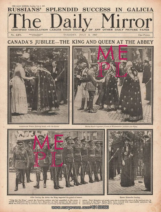 : 1917 Daily Mirror Canada's Jubilee : 1917 Daily Mirror Canada's Jubilee